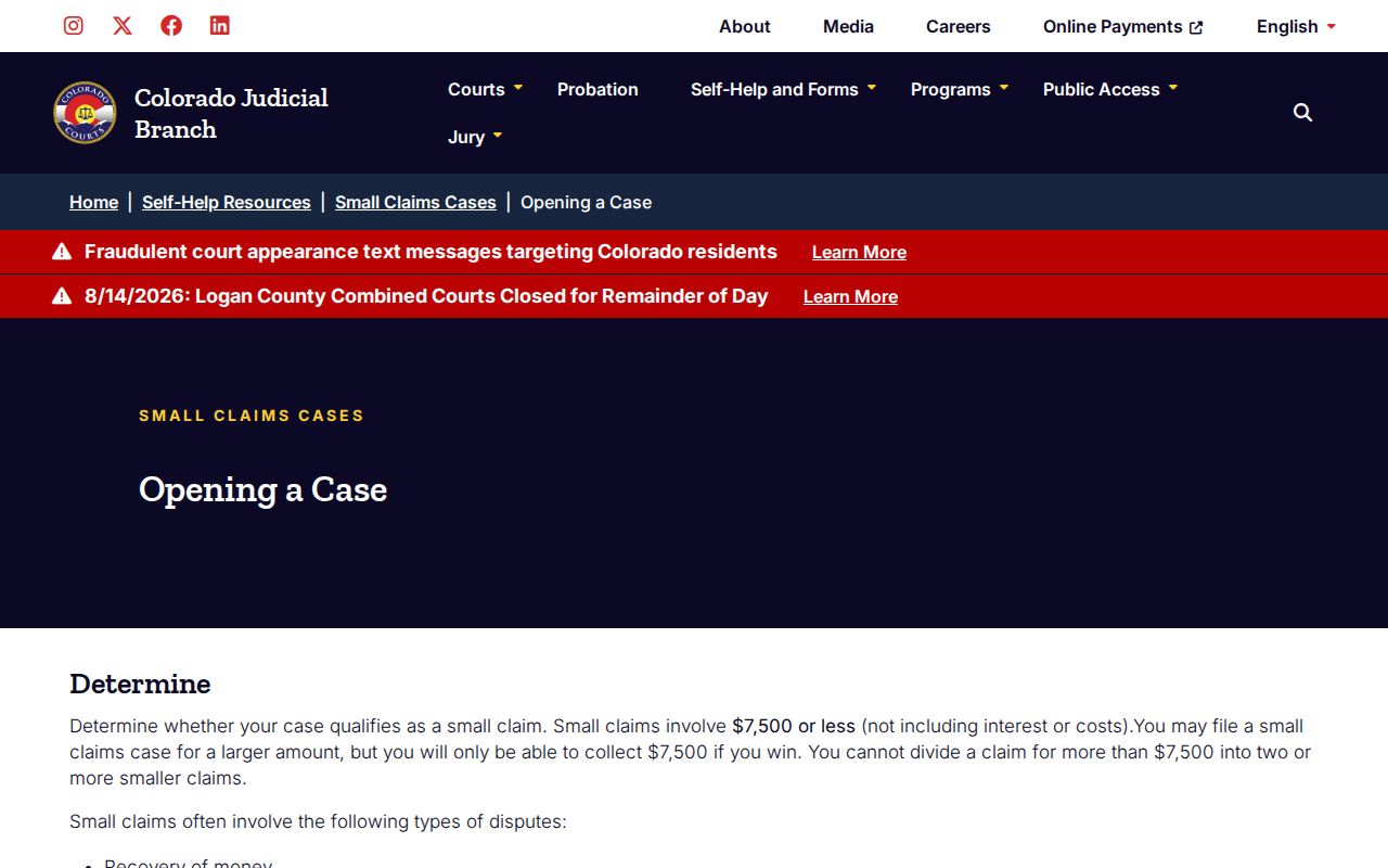Conejos County civil docket opening a case resource