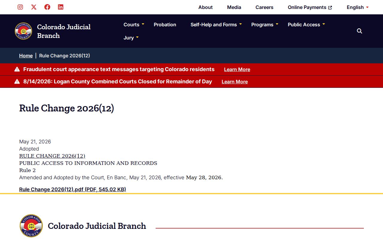 Conejos County court records and the PAIRR administrative record rule