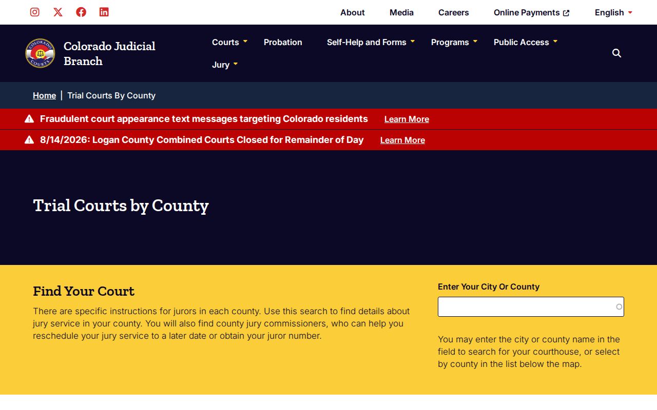 Conejos County Court docket jurisdiction